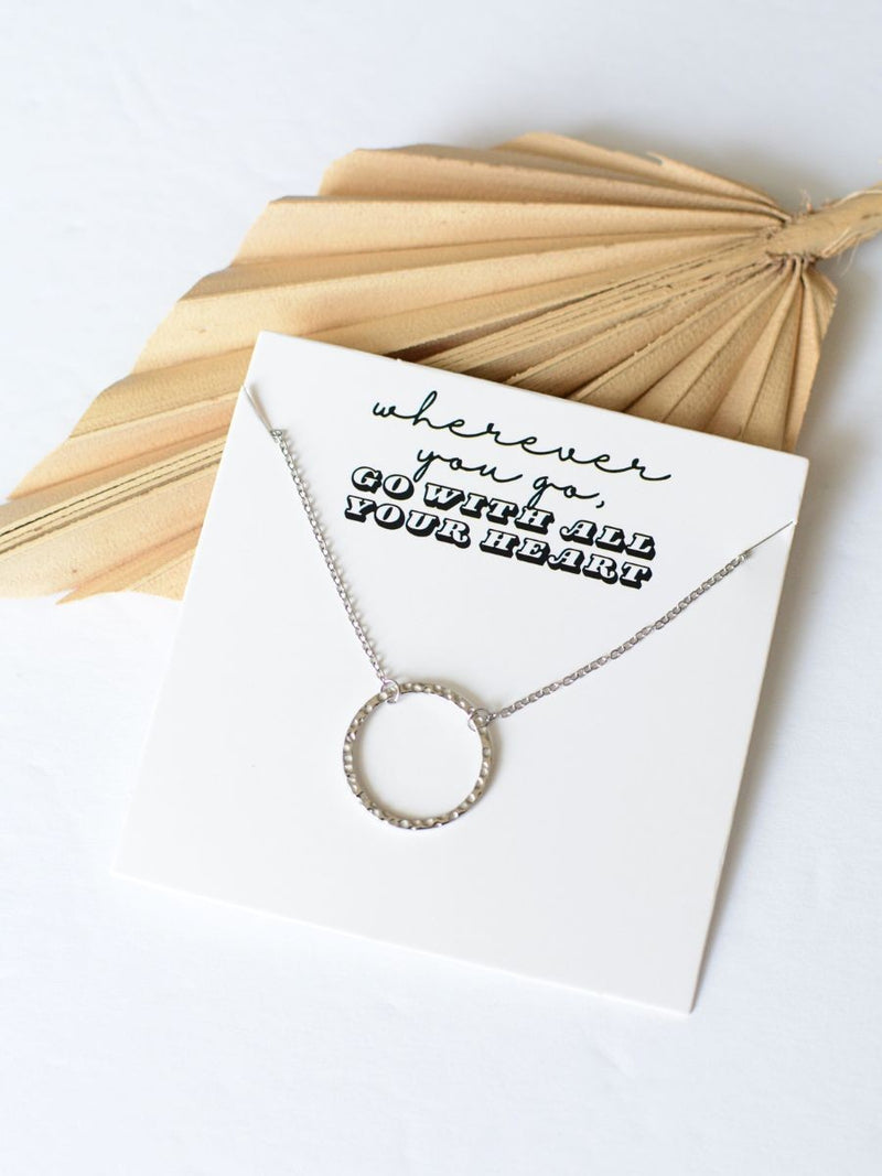 Sierra Hammered Circle Necklace