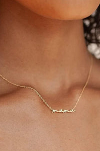 Mama Script Necklace