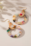 Ingrid Acetate Hoop Drop Earrings