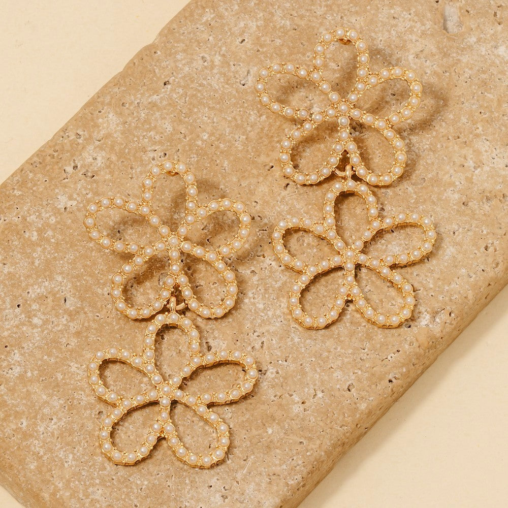 Renee Pearl Flower Earrings