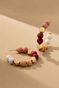 Lizza Beaded Hoop Earrings