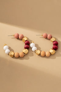 Lizza Beaded Hoop Earrings
