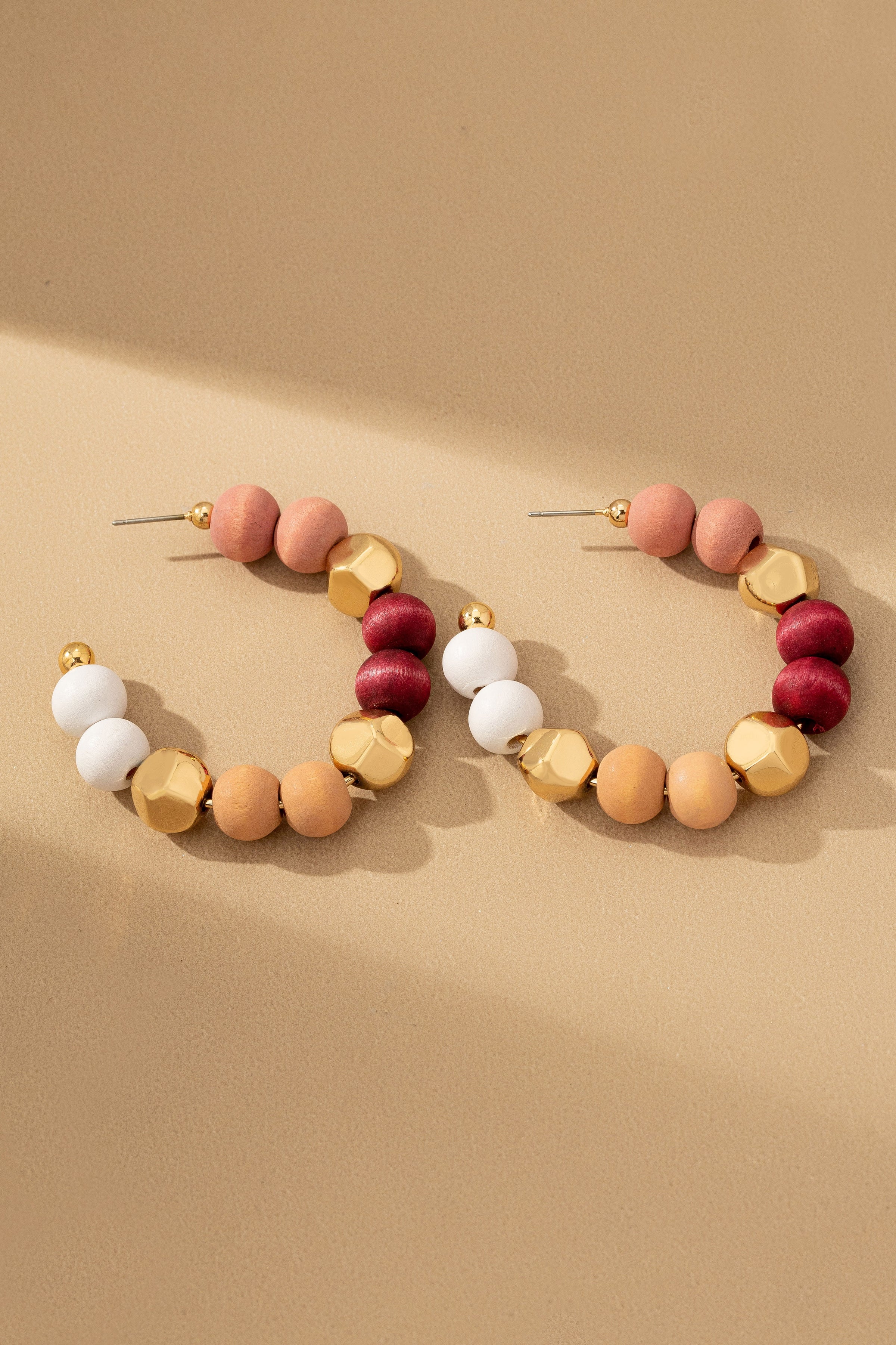 Lizza Beaded Hoop Earrings
