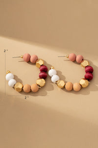 Lizza Beaded Hoop Earrings