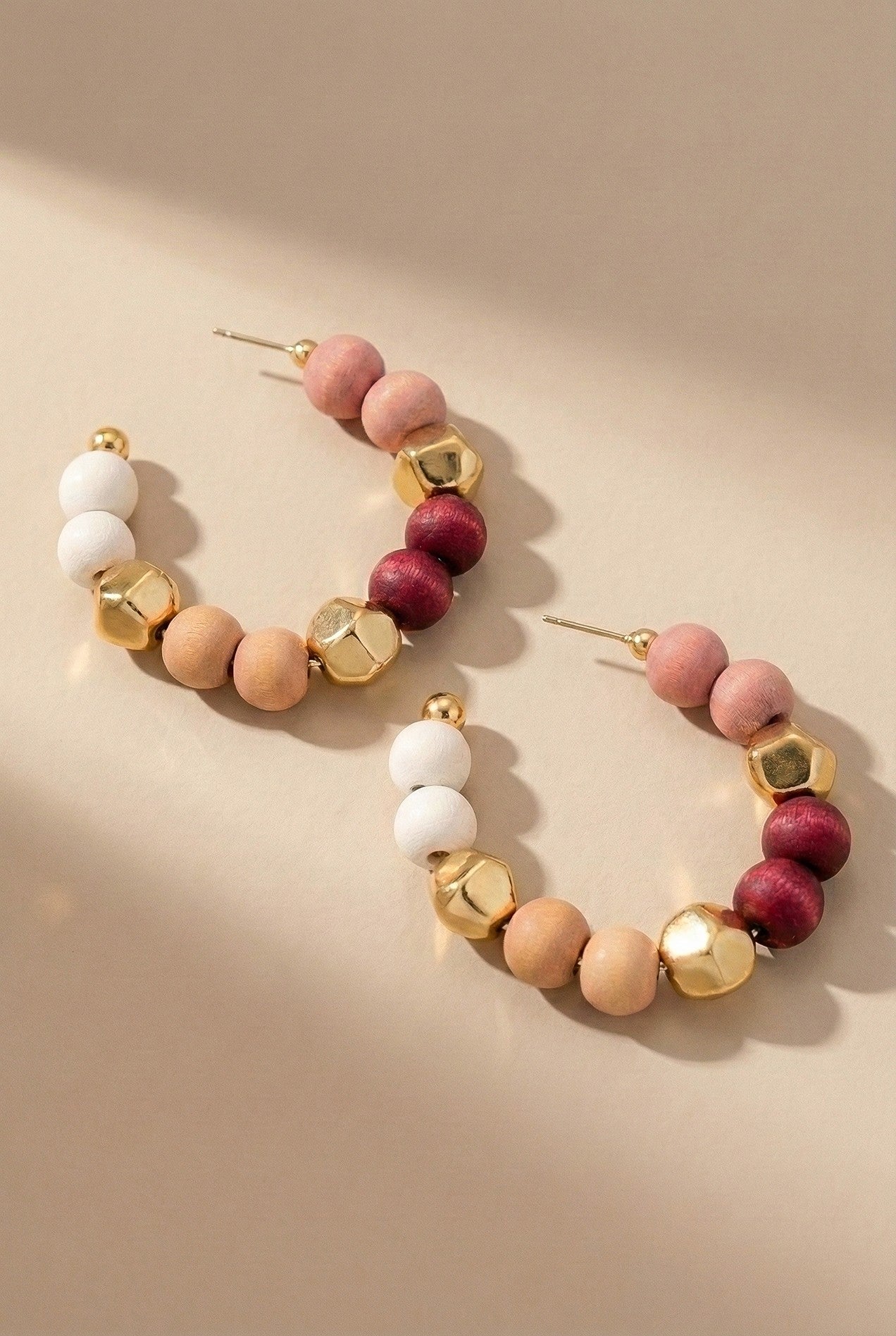 Lizza Beaded Hoop Earrings