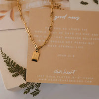 Dear Heart | Good News Mini Tag Necklace