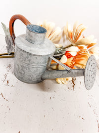 Weathered Look Watering Can with Rusty Handle