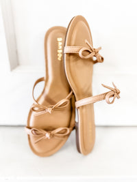 Kendi Bow Strap Flat Sandals