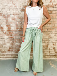 Tammy Linen Blend Mineral Washed Pants