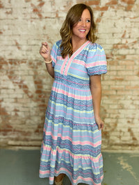 THML Reagan Geo Stripe Dress