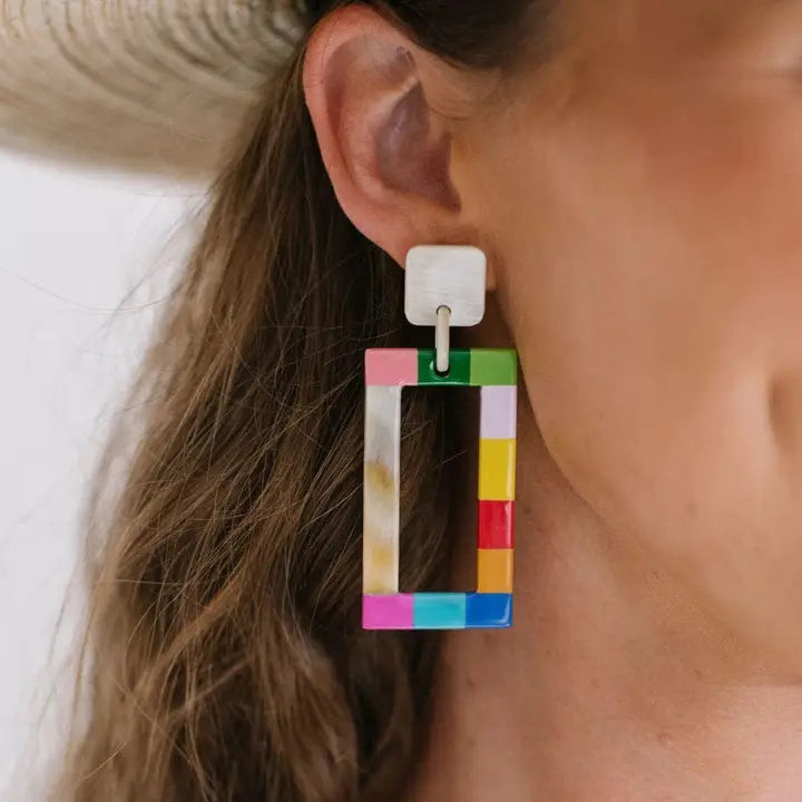 Nadine Colorblock Earrings | Sunshine Tienda