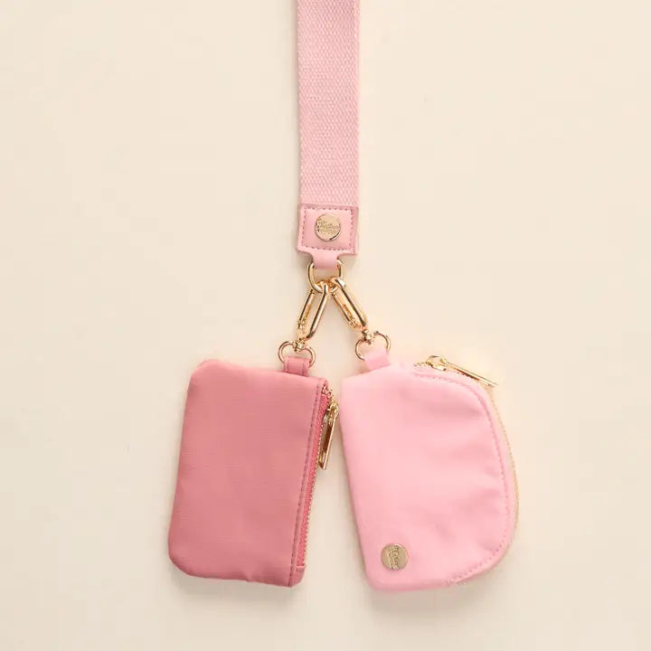 Dynamic Duo Pouch Wristlet | Rose