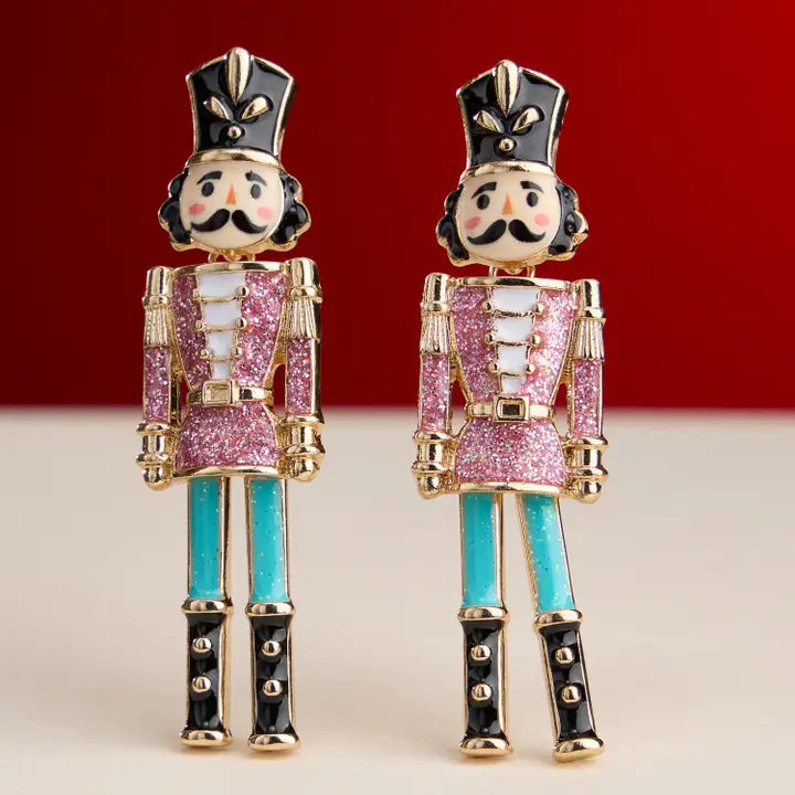 Nutcracker Enamel Earrings