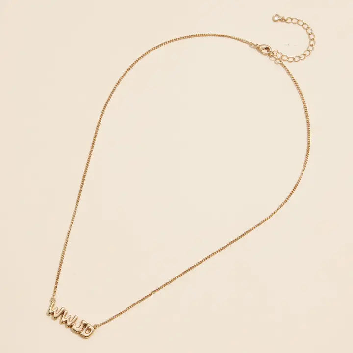WWJD Gold Necklace
