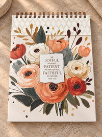 Floral Joyful, Patient, Faithful Notepad | Rom. 12:12