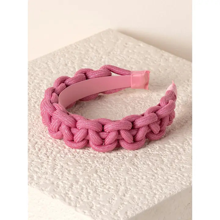 Braided Pink Headband