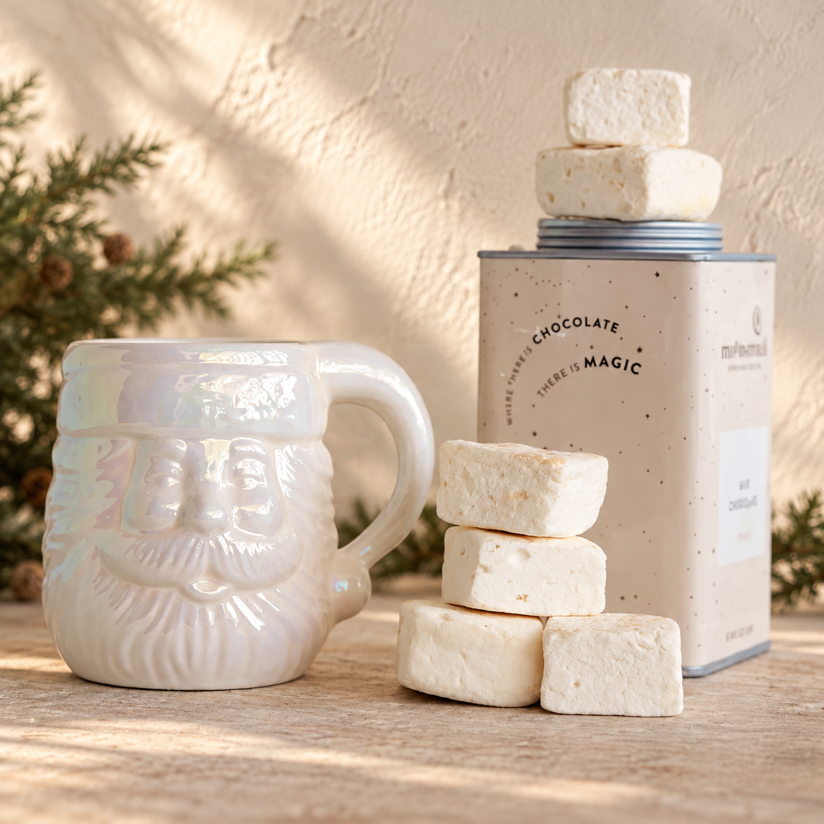 Pearlized Santa Mug