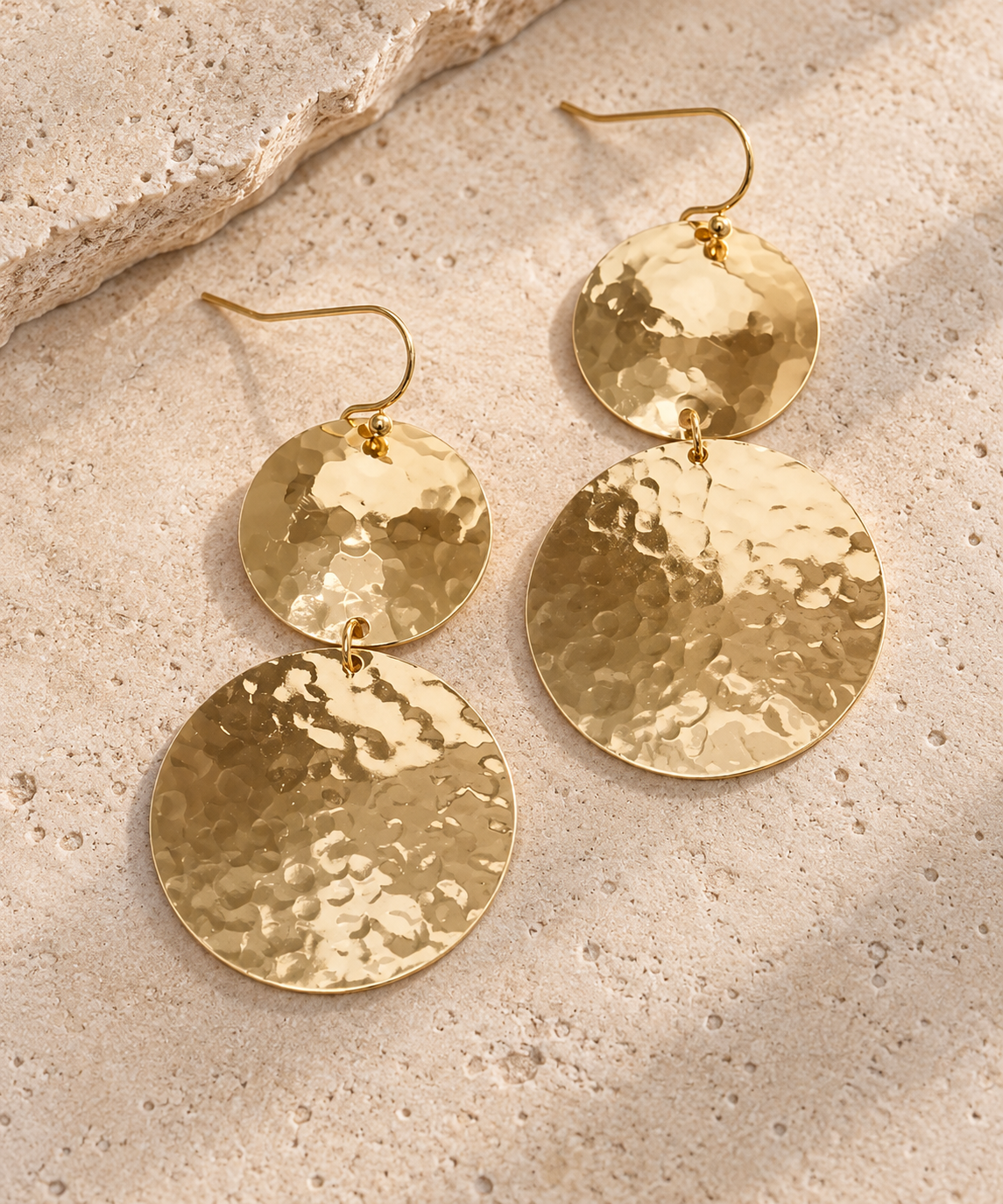 Pat Hammered Dangle Earrings