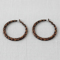 Lynn Leopard Hoop Earrings