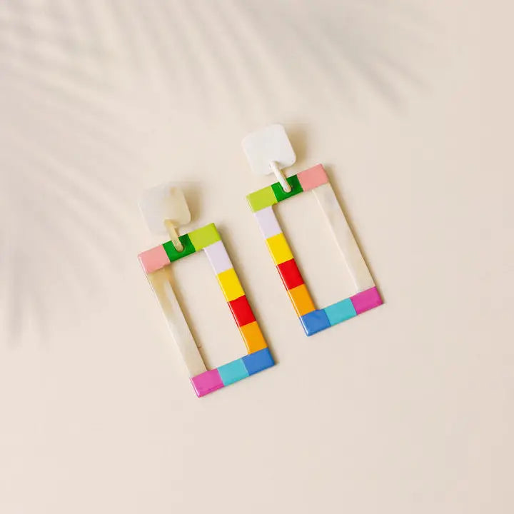 Nadine Colorblock Earrings | Sunshine Tienda