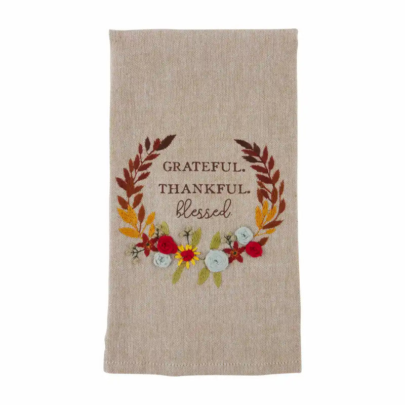Mud Pie Fall French Knot Towel