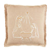 Mud Pie Classic Gold Printed Nativity Pillow