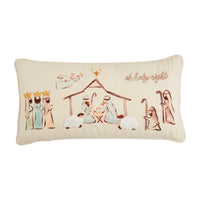 Mud Pie Embroidered Nativity Pillow