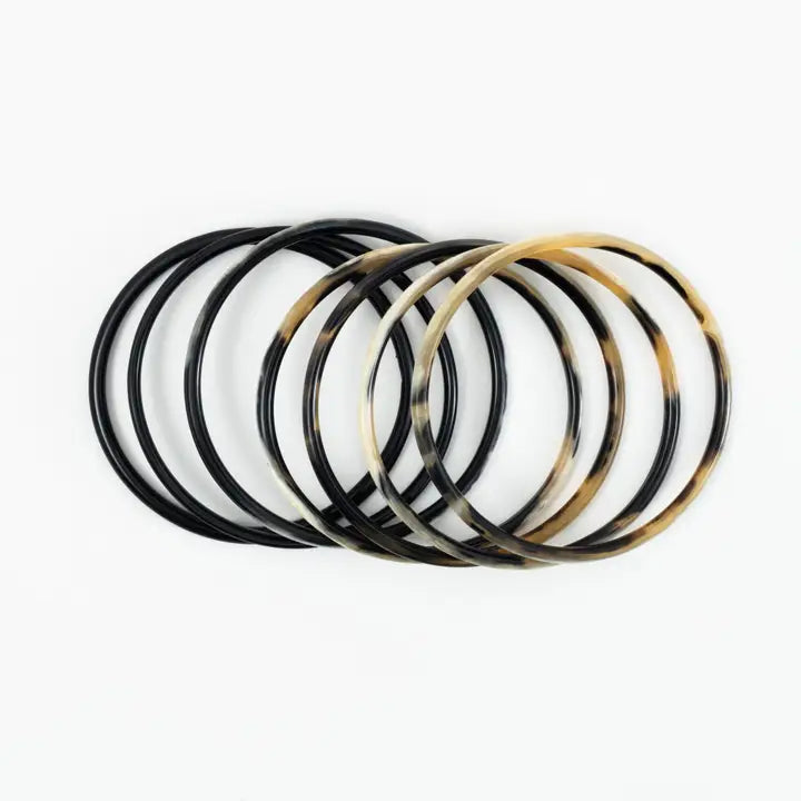 Natural Horn Bangle Set | Sunshine Tienda