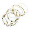 Natural Stone Mixed Beads Charm Bracelet