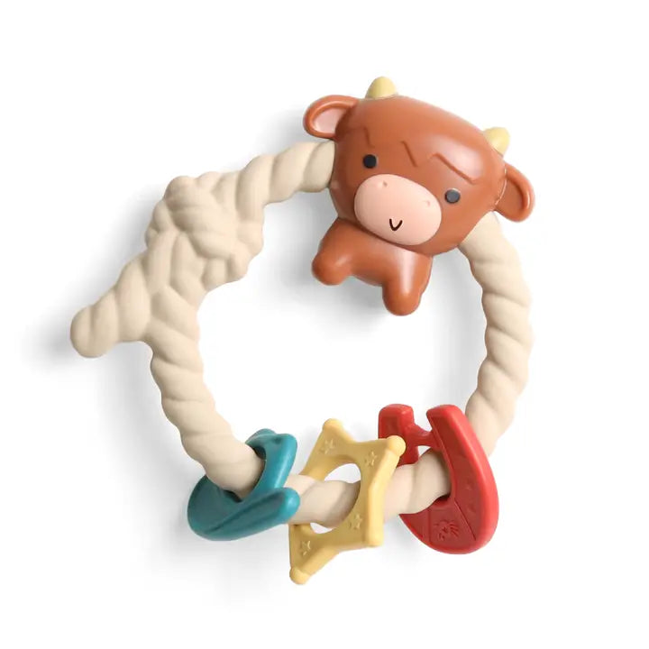 Ritzy Rattle™ Silicone Highland Cow