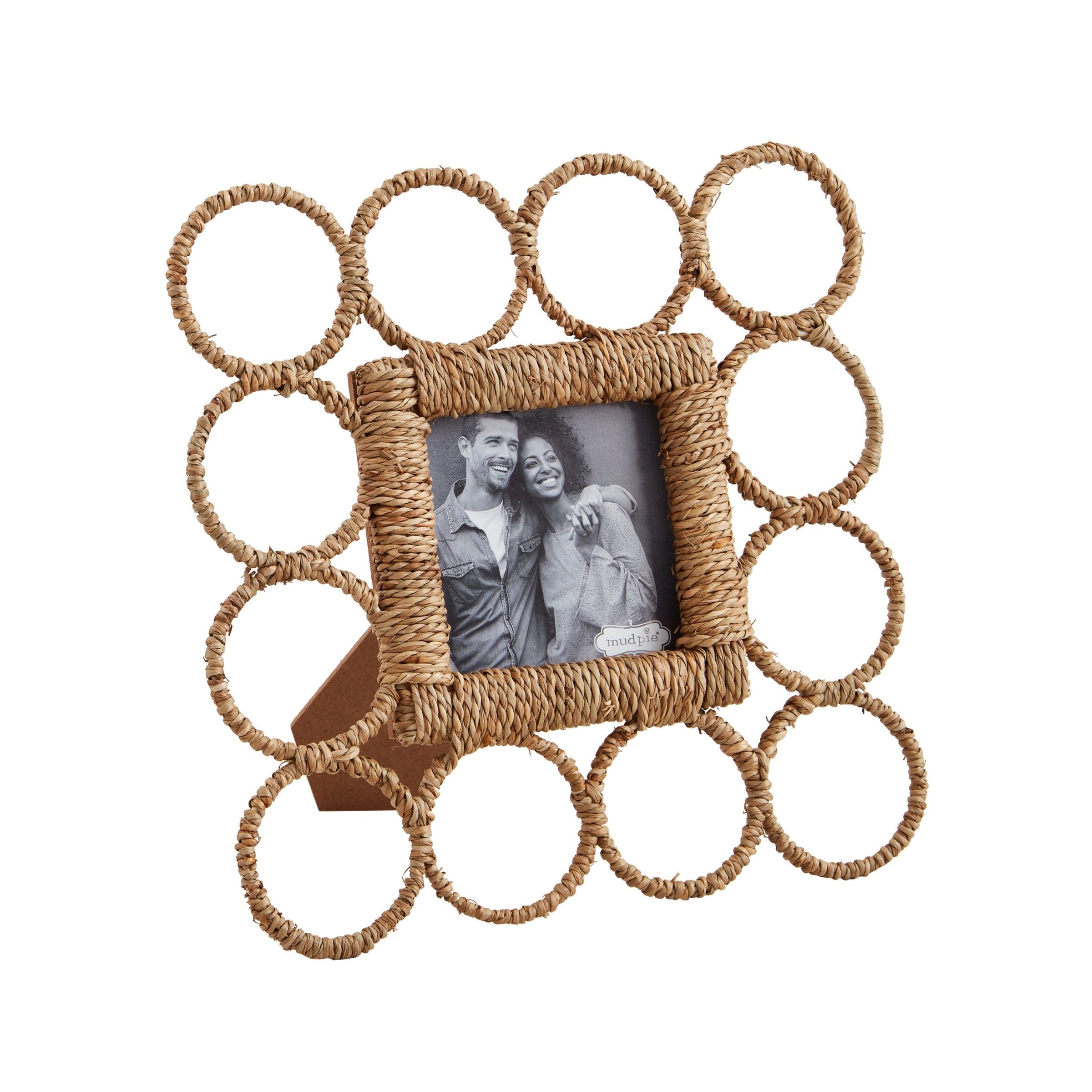 Mud Pie Seagrass Link Photo Frame