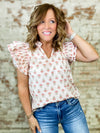 Kayla Floral Flutter Top - FINAL SALE
