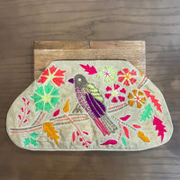Serenity Embroidery Clutch