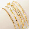 Gene 5-Piece Layered Stackable Chain Bracelet