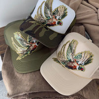 Sequin Pheasant Trucker Hats