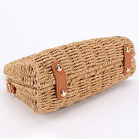 Carolina Bamboo Handle Straw Bag