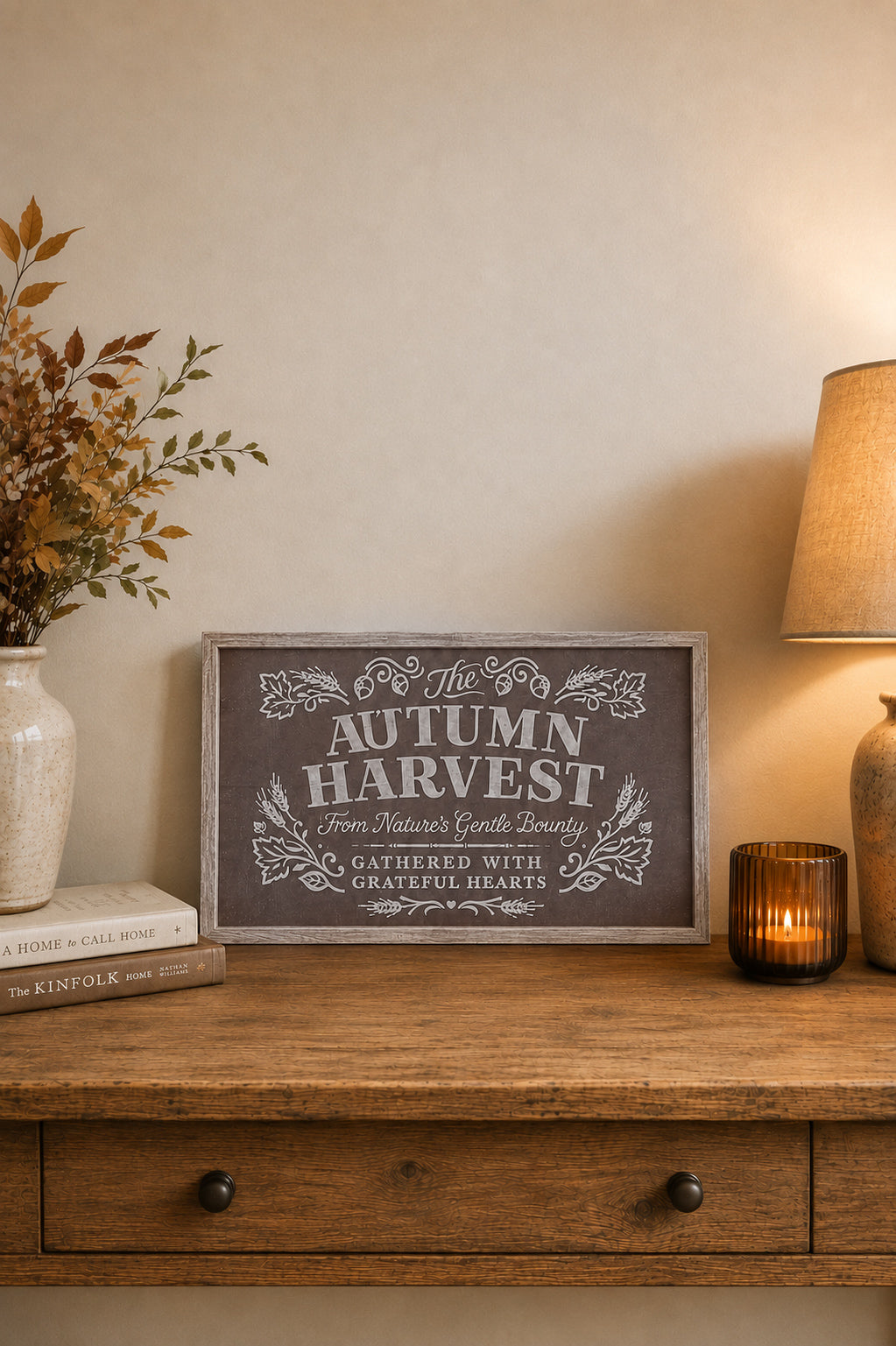 Autumn Harvest Wood Frame