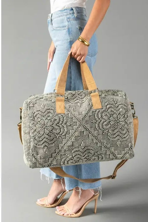 Sage Vintage Textured Duffel Bag