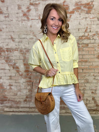 Asher Solid Ruffle Top