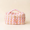 Pink Glam & Go Quilted Cosmetic Bag