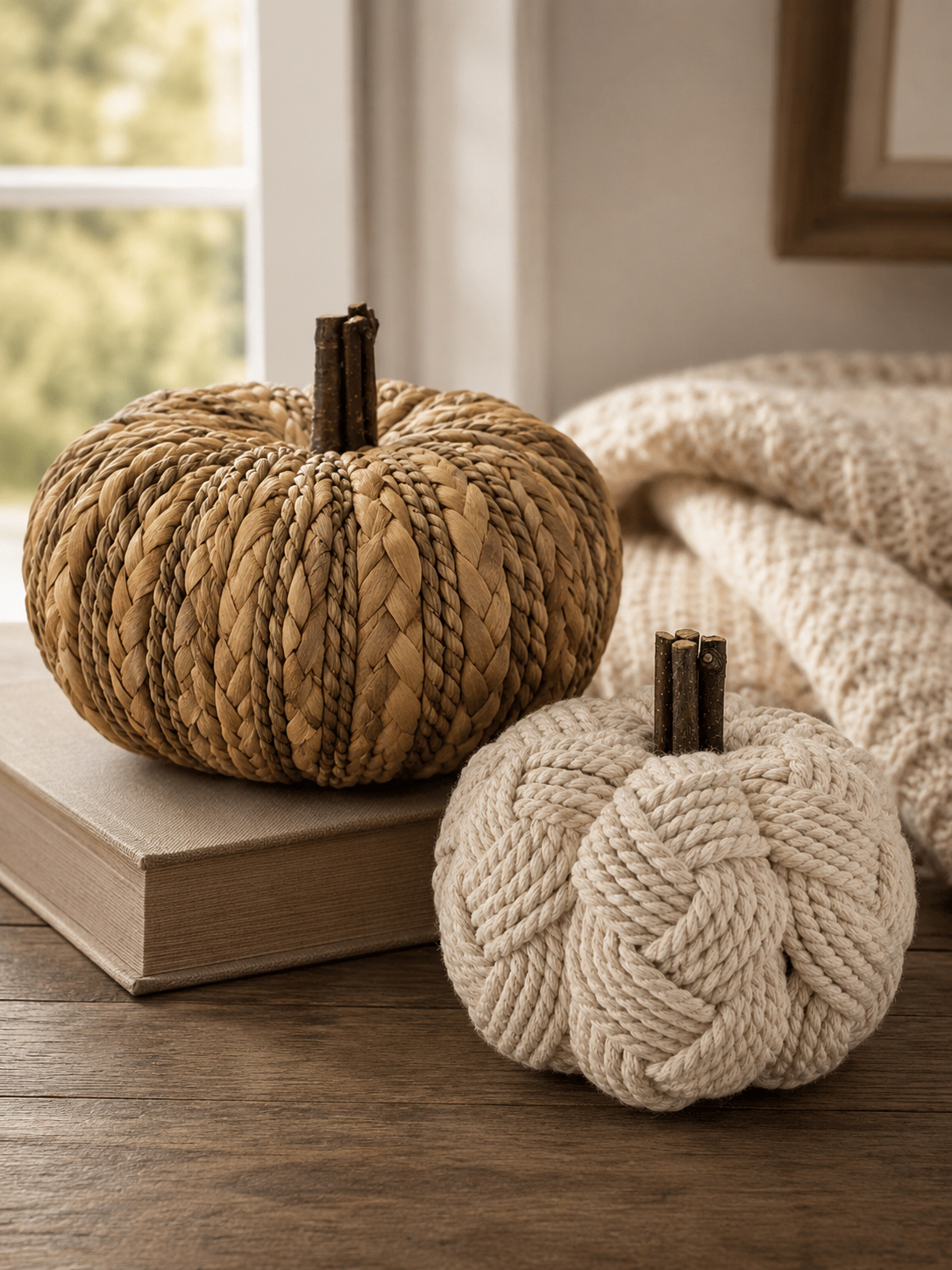 Woven Pumpkin Decor