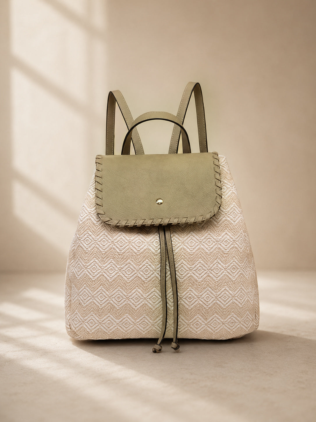 Saffron Vegan Backpack White/Nat