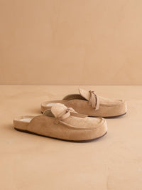 Almond Tie Mule Loafer
