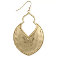 Gold Arabesque Hammered Earring