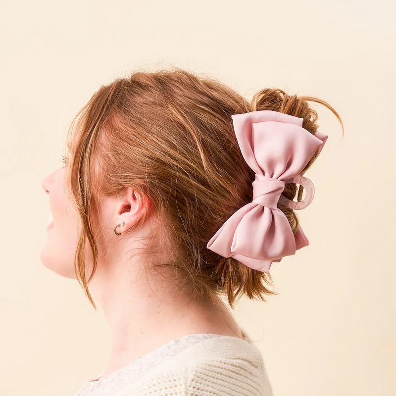 Satin Bow Hair Clip