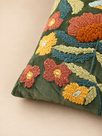 Flower Embroidery Pillow