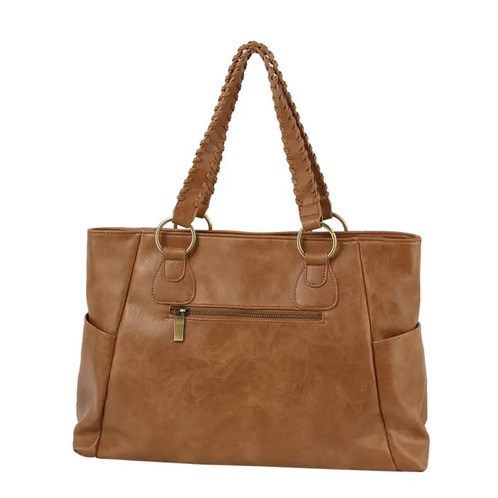 Zoey Braided Handle Tote
