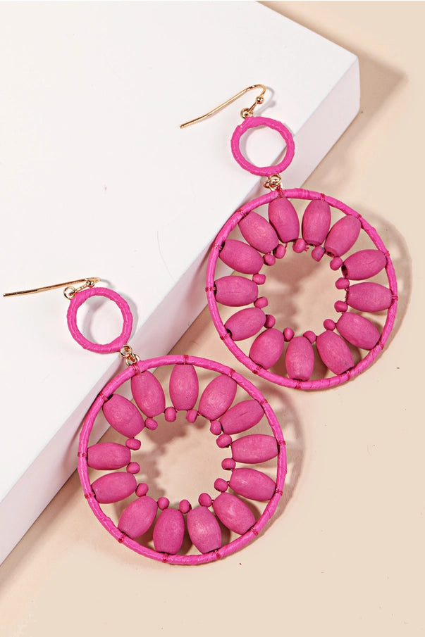 Patsy Beaded Circle Earrings