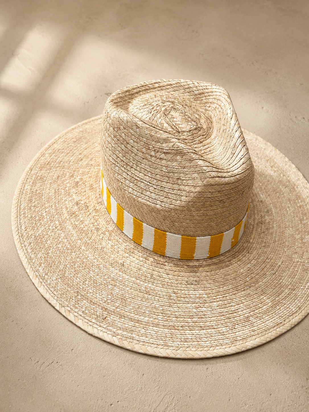 Sunshine Club Patch w/Stripes Palm Hat | Sunshine Tienda