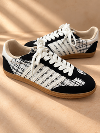 Shu Shop Tweed Black and White Stevie Sneaker